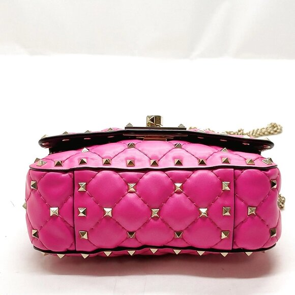 Authentic Valentino Garavani Pink Leather Shoulder Bag mn845-112525 - Picture 5 of 16